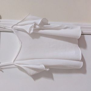 Topshop Flutter Sleeve Off Shoulder Top